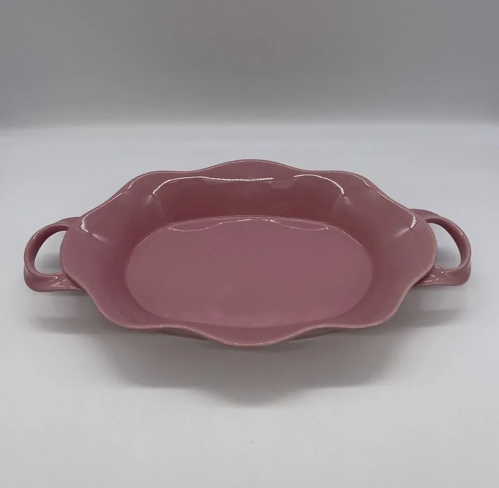 Pink La Boulanger Ceramic Bakeware Oven to Table Farmhouse Style